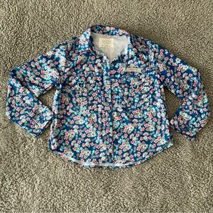 Ocean + Coast Girls Top Size 6 Floral Long Sleeves Spring Layering NWOT